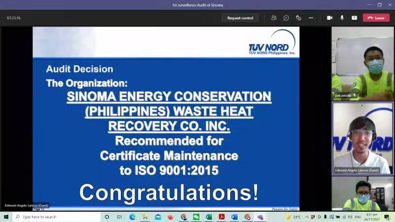 菲律賓子公司順利通過ISO外審